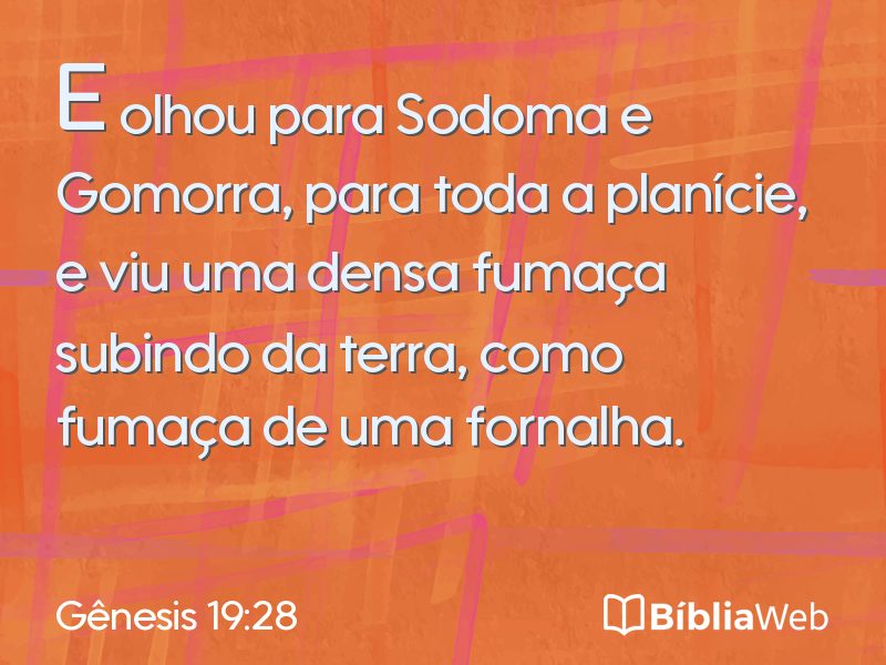 Gênesis 19:28 em imagem para compartilhar