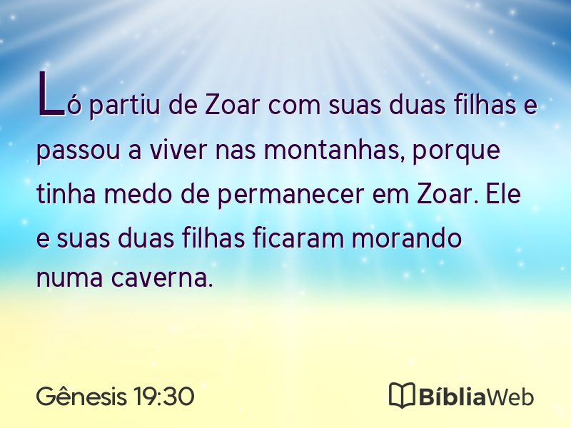 Gênesis 19:30 em imagem para compartilhar