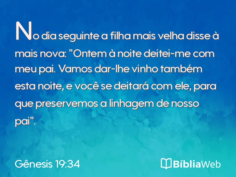 Gênesis 19:34 em imagem para compartilhar