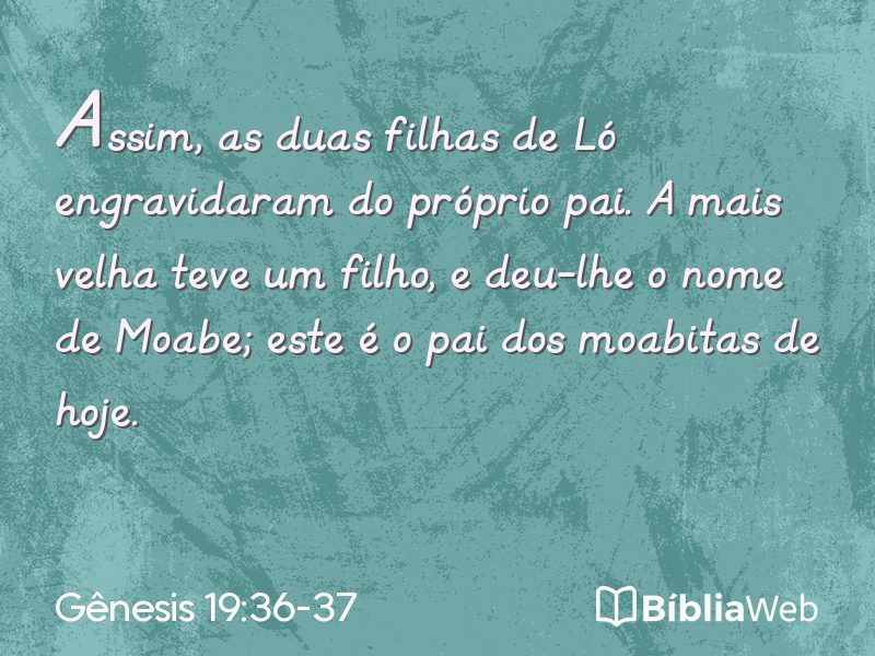 Gênesis 19:36-37 em imagem para compartilhar