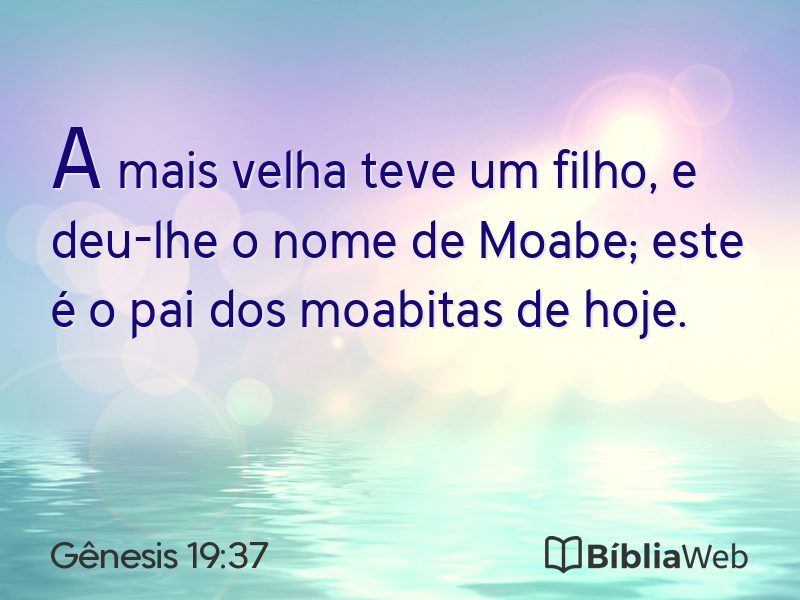 Gênesis 19:37 em imagem para compartilhar