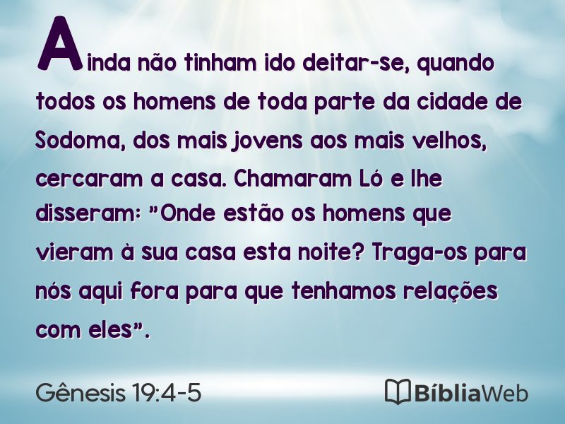 Gênesis 19:4-5 em imagem para compartilhar