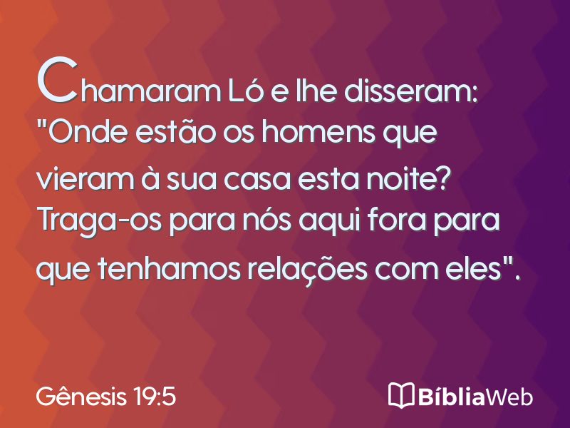 Gênesis 19:5 em imagem para compartilhar