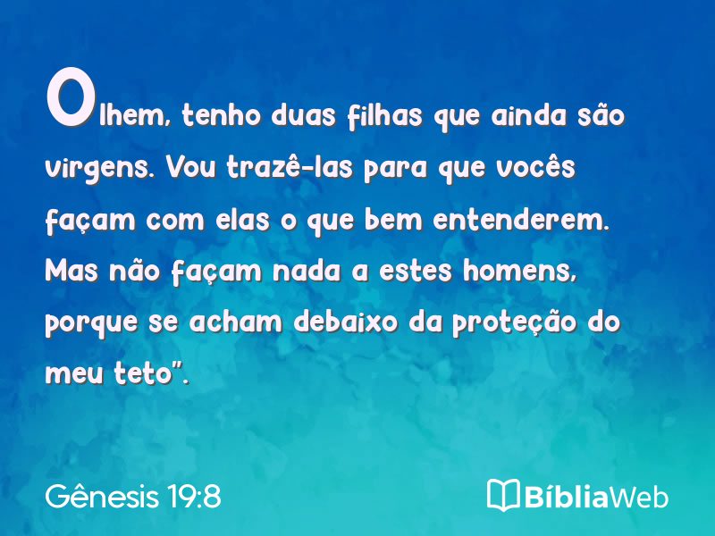 Gênesis 19:8 em imagem para compartilhar