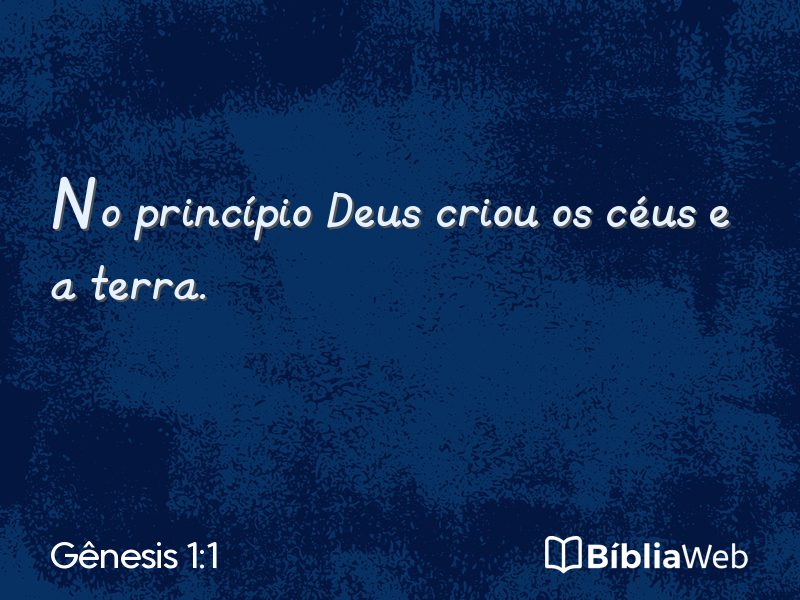 Gênesis 1:1 em imagem para compartilhar