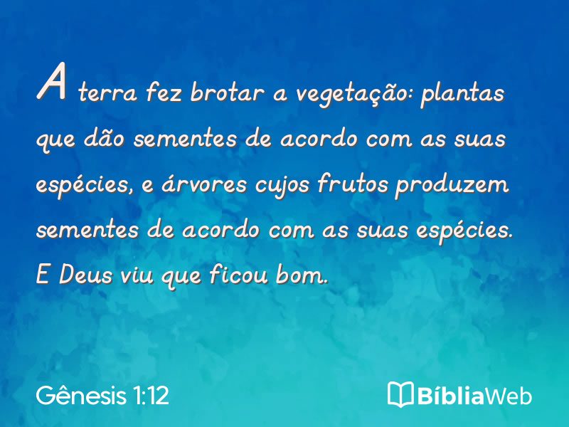 Gênesis 1:12 em imagem para compartilhar