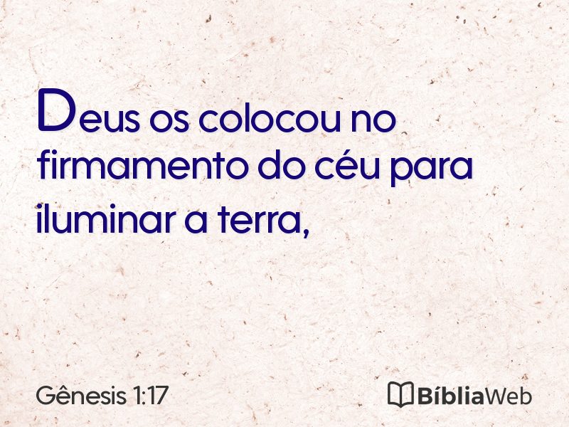 Gênesis 1:17 em imagem para compartilhar