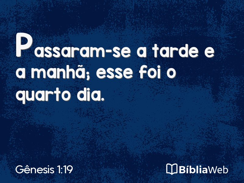 Gênesis 1:19 em imagem para compartilhar