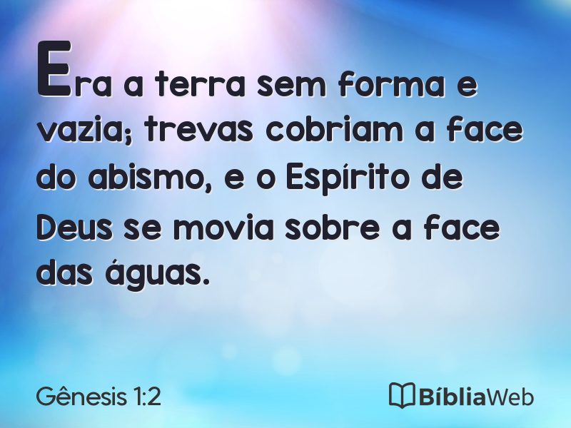 Gênesis 1:2 em imagem para compartilhar