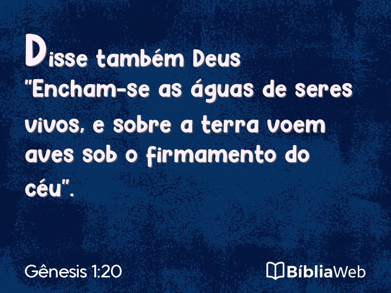 Gênesis 1:20 em imagem para compartilhar