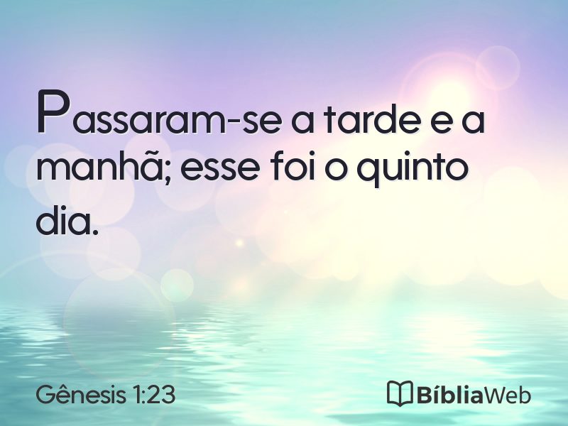 Gênesis 1:23 em imagem para compartilhar