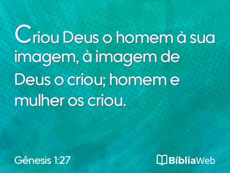 Gênesis 1:27 em imagem para compartilhar