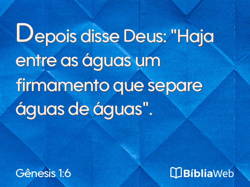Gênesis 1:6 em imagem para compartilhar