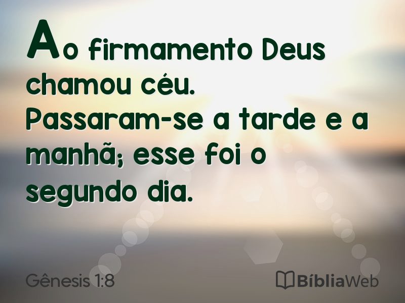 Gênesis 1:8 em imagem para compartilhar