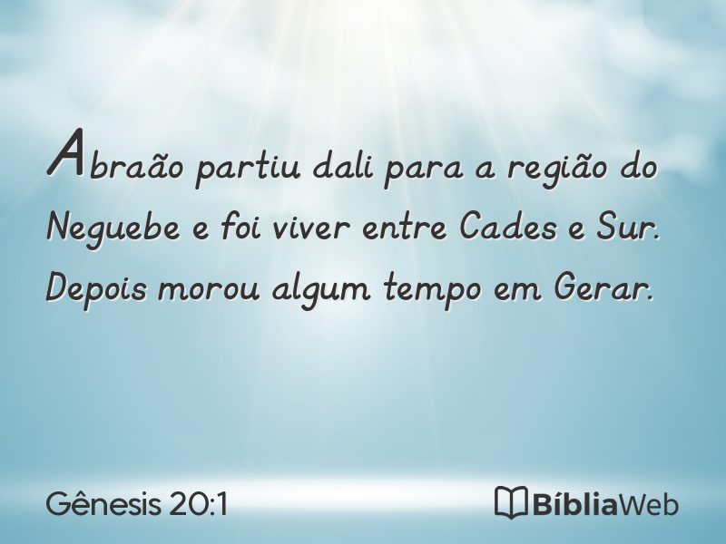 Gênesis 20:1 em imagem para compartilhar