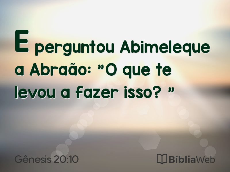 Gênesis 20:10 em imagem para compartilhar