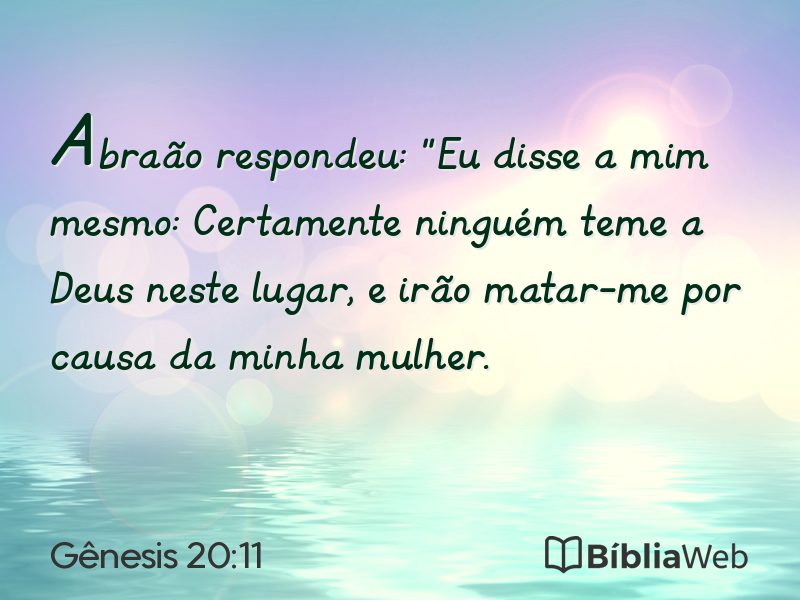 Gênesis 20:11 em imagem para compartilhar
