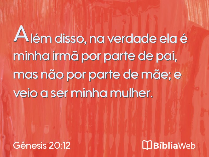 Gênesis 20:12 em imagem para compartilhar