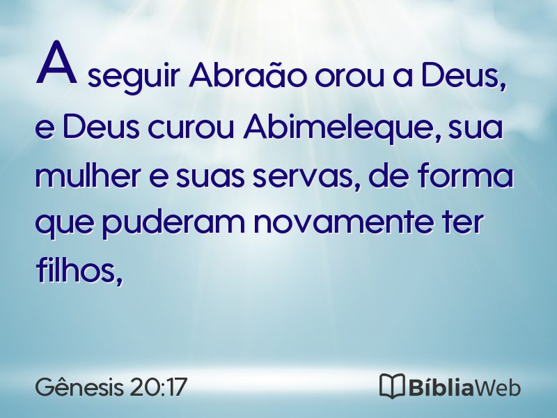 Gênesis 20:17 em imagem para compartilhar