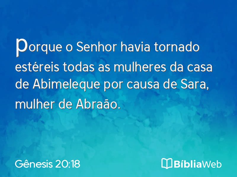 Gênesis 20:18 em imagem para compartilhar