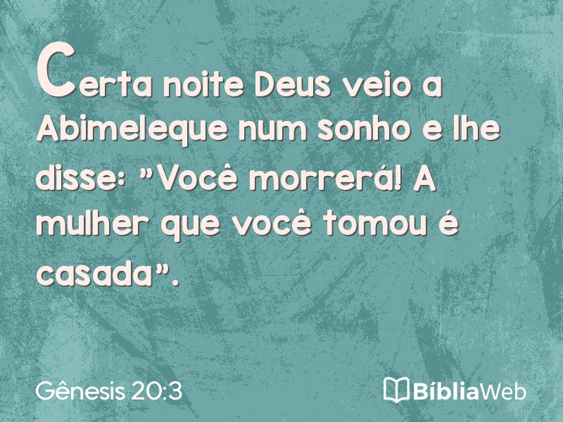 Gênesis 20:3 em imagem para compartilhar