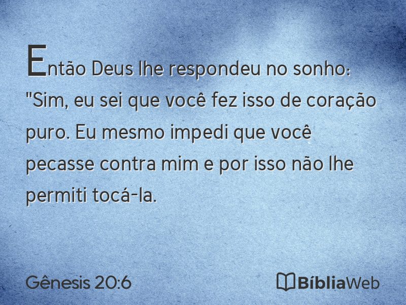 Gênesis 20:6 em imagem para compartilhar