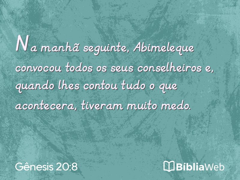 Gênesis 20:8 em imagem para compartilhar