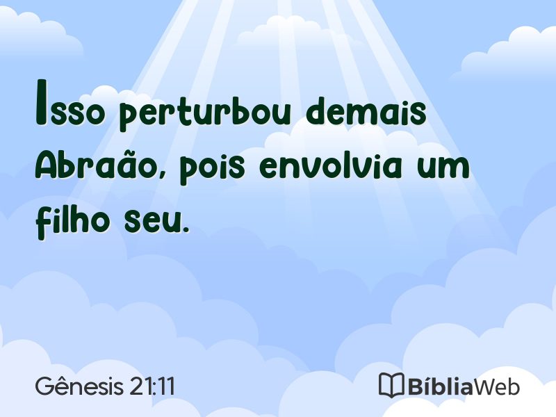 Gênesis 21:11 em imagem para compartilhar
