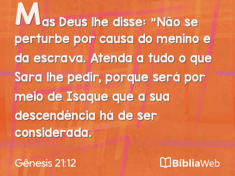 Gênesis 21:12 em imagem para compartilhar