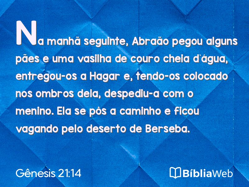Gênesis 21:14 em imagem para compartilhar
