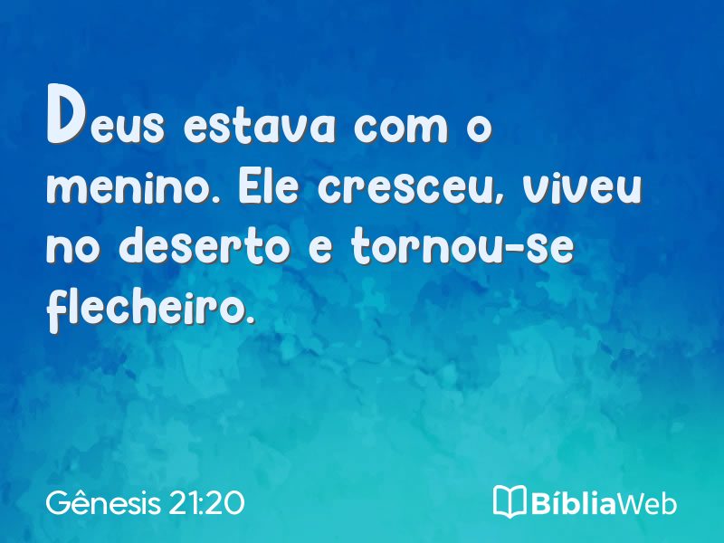 Gênesis 21:20 em imagem para compartilhar