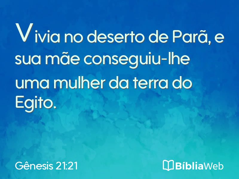 Gênesis 21:21 em imagem para compartilhar