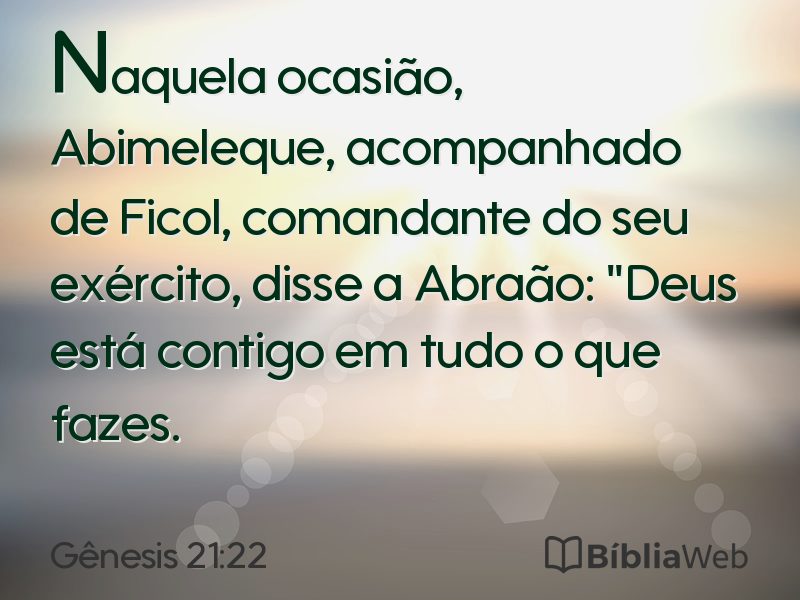 Gênesis 21:22 em imagem para compartilhar