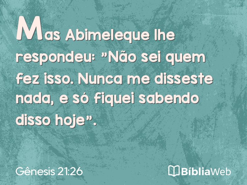 Gênesis 21:26 em imagem para compartilhar