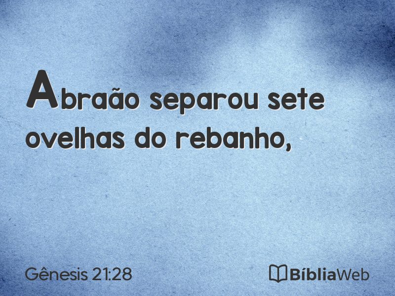 Gênesis 21:28 em imagem para compartilhar