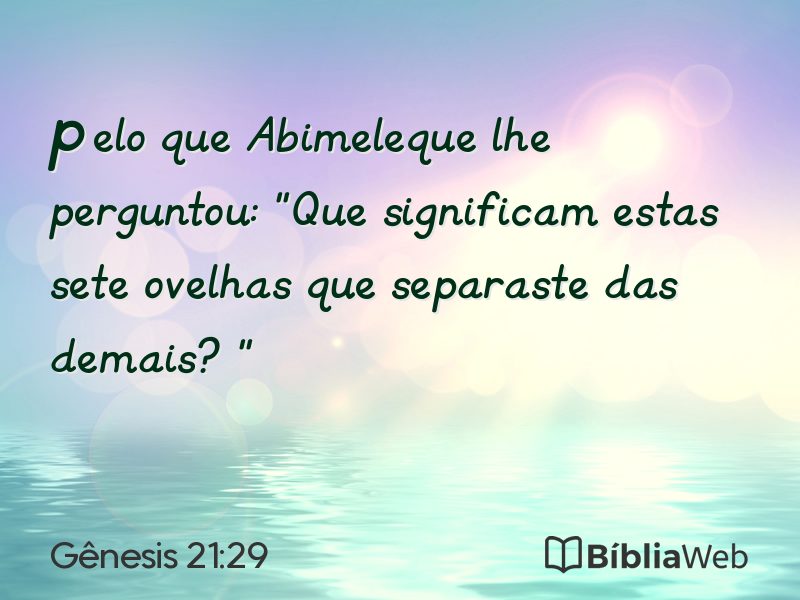 Gênesis 21:29 em imagem para compartilhar
