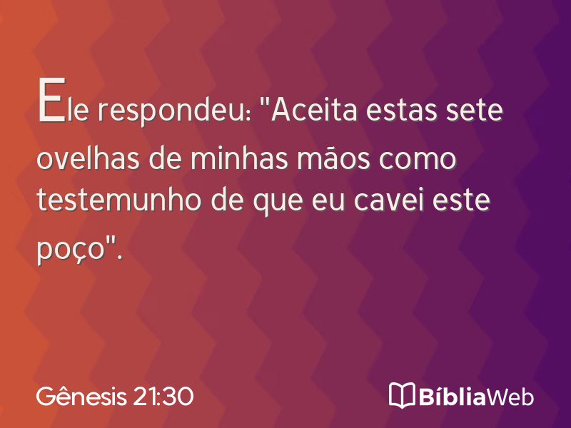 Gênesis 21:30 em imagem para compartilhar