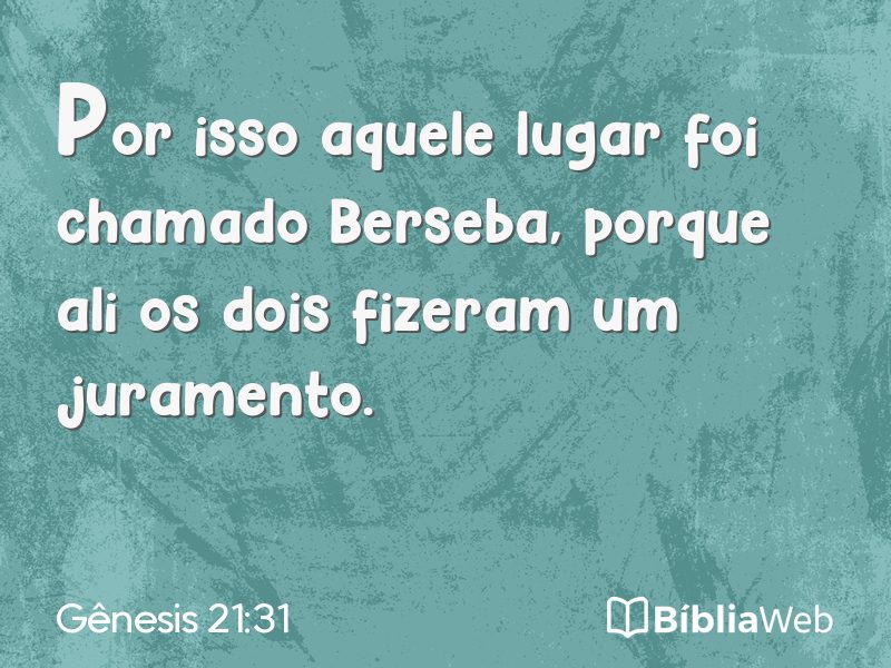 Gênesis 21:31 em imagem para compartilhar