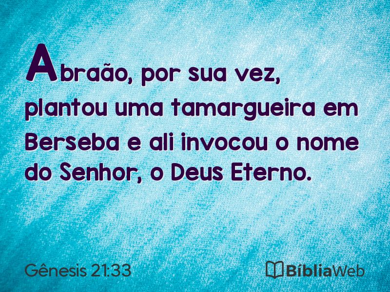Gênesis 21:33 em imagem para compartilhar
