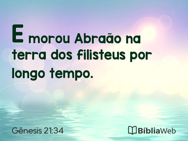 Gênesis 21:34 em imagem para compartilhar