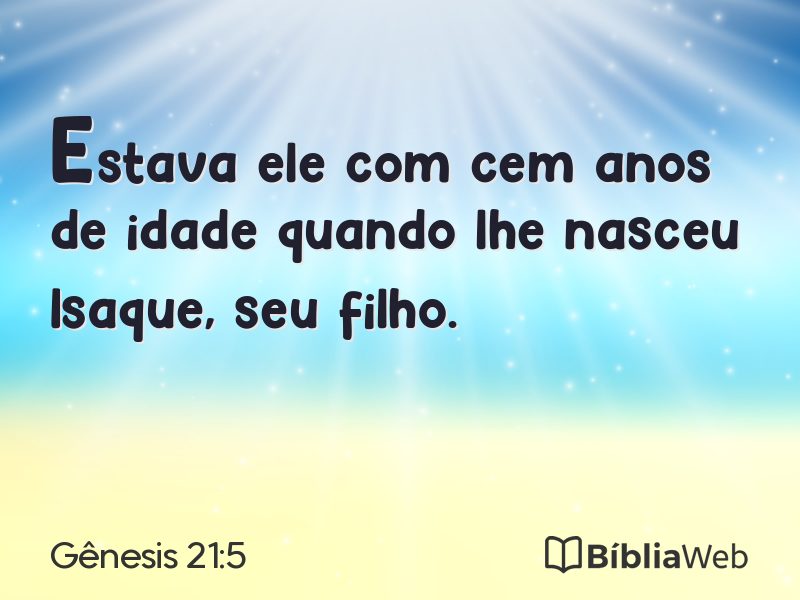 Gênesis 21:5 em imagem para compartilhar