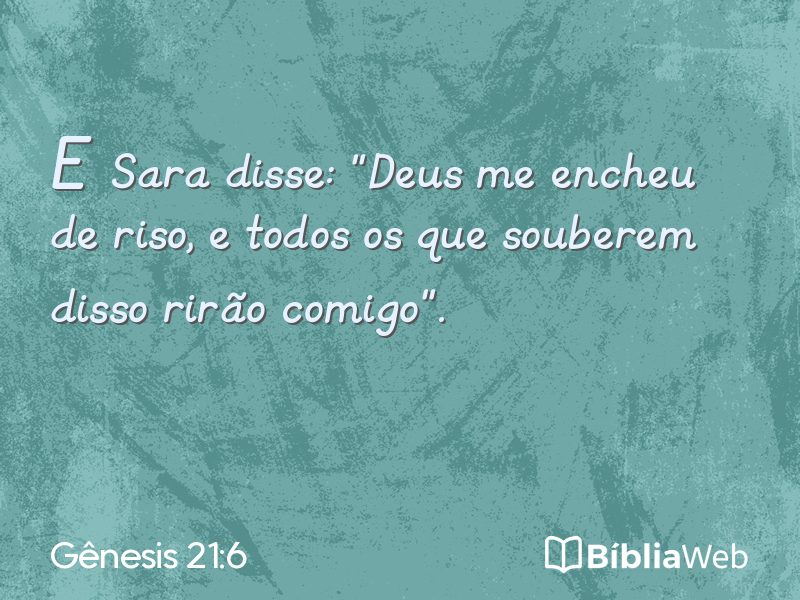 Gênesis 21:6 em imagem para compartilhar