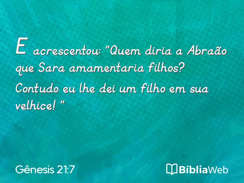 Gênesis 21:7 em imagem para compartilhar