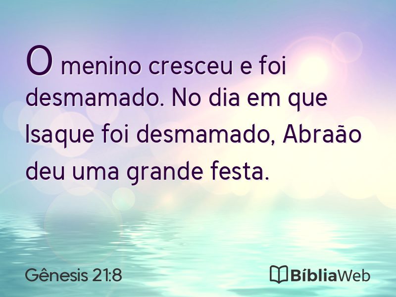 Gênesis 21:8 em imagem para compartilhar