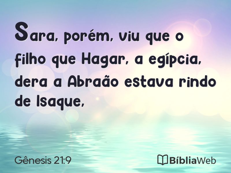 Gênesis 21:9 em imagem para compartilhar