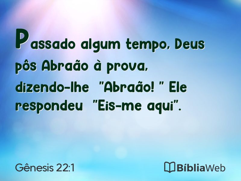 Gênesis 22:1 em imagem para compartilhar