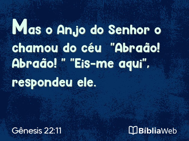 Gênesis 22:11 em imagem para compartilhar