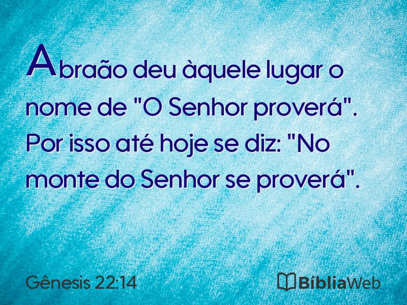 Gênesis 22:14 em imagem para compartilhar