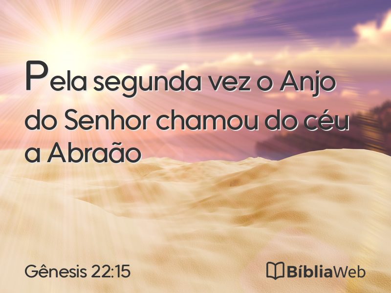 Gênesis 22:15 em imagem para compartilhar