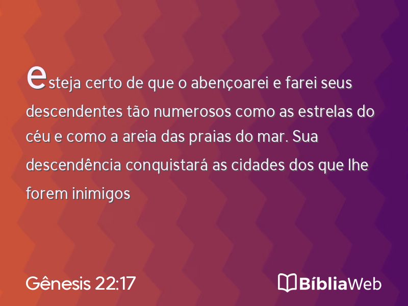 Gênesis 22:17 em imagem para compartilhar